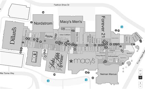 fashion show mall las vegas map